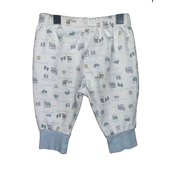 McDonald's Other - VTG Y2K McBaby Infant Pants 0-3 Months Noah's Ark Farm Bear Pattern Blue